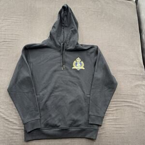 Scotch & Soda Relaxed Fit Graphic Fleece Hoodie Men Medium Black Long Sleeve.